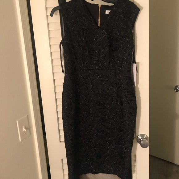 Final price 🔥🔥CK Embroidered V Neck Sheath Dress - Picture 3 of 4